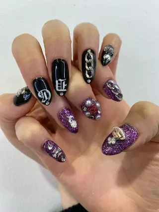 ロング カラー ヘアアレンジ ネイル マツエク・マツパ 💓💓彩 音💓💓のマツエク・マツパデザイン