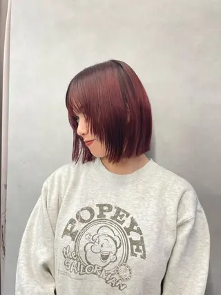 ミディアム カラー yui/ layer cutのヘアスタイル