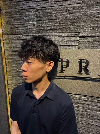 ショート パーマ メンズ ヒロ銀座　プレミアムバーバー目黒店所属・ほり たつみのヘアスタイル