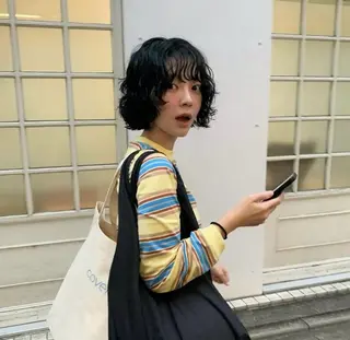 ショート パーマ 💈韓国Bob perm💈のヘアスタイル