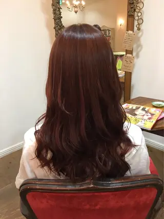 ロング カラー 三好 美里のヘアスタイル
