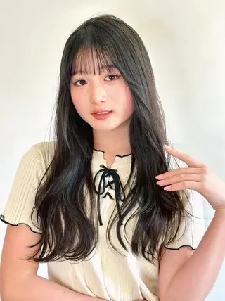 ロング カラー パーマ kazuki ✂︎銀座美容師のヘアスタイル