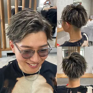 メンズ R/🤎 パーマ＆ブリーチ🔥のヘアスタイル