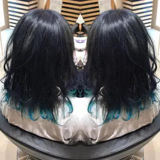 ミディアム カラー 大久保 隆蔵のヘアスタイル