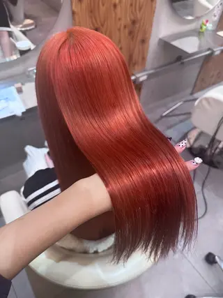 ロング カラー 暖色カラー/縮毛矯正 なーな🎀🤍のヘアスタイル