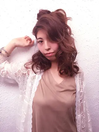 ショート ミディアム セミロング ロング カラー パーマ ヘアアレンジ ヘアメ/着付け 清水玲歌のヘアスタイル