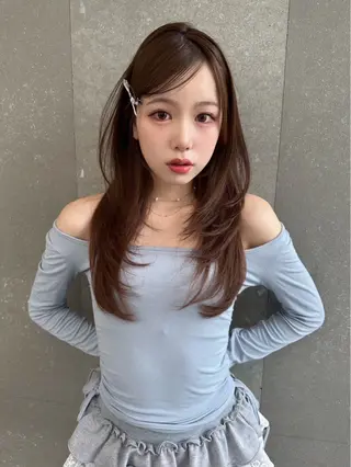 ロング カラー 韓国ヘア×髪質改善 サロンmareのヘアスタイル