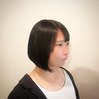 ショート 縮毛矯正専門店店長 佐々木動画モデル募集のヘアスタイル
