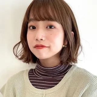 パーマ OAK 学芸大学所属・秋葉萌　透明感カラー /レイヤー/ボブ♡のヘアスタイル