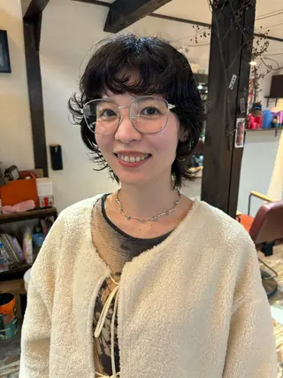 ショート パーマ 美容室rin所属・大石 朱純のヘアスタイル
