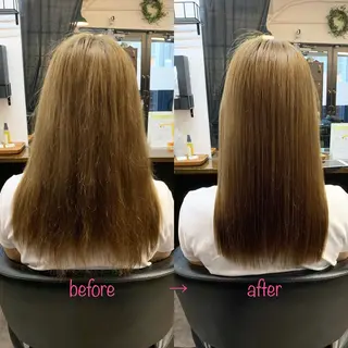 セミロング 縮毛矯正&髪質改善 MAILHAIRのヘアスタイル