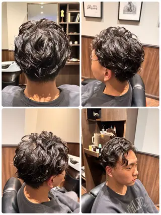ショート パーマ メンズ LAVIE NEW STANDARD BARBER 秋葉原/神田店所属・LAVIE 秋葉原店のヘアスタイル