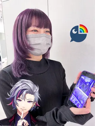 ミディアム カラー メ イのヘアスタイル