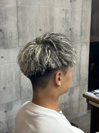 カラー パーマ メンズ 川崎 健翔のヘアスタイル