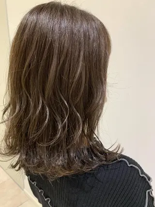 セミロング カラー 💎K-two名古屋 安田ちづる💎のヘアスタイル