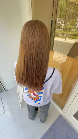 ミディアム カラー ブリーチ矯正💐 ミルクティー💐ナオのヘアスタイル