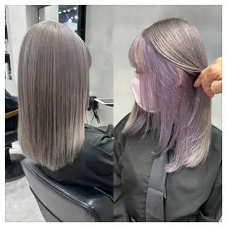 ミディアム カラー ショート・ハイトーン ズーキーのヘアスタイル