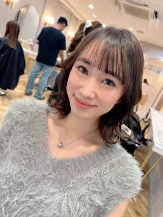 ミディアム カラー パーマ ヘアアレンジ 平川 友理/韓国ヘア💘のヘアスタイル