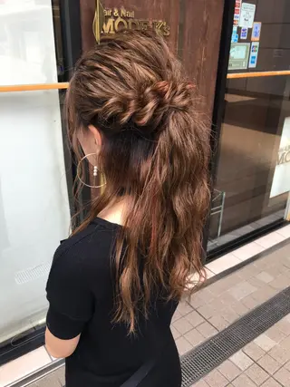ロング カラー ヘアアレンジ MODE K's松原 YUMIのヘアスタイル