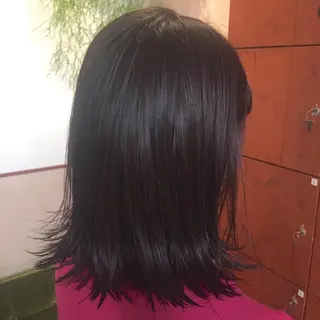 ミディアム カラー 下川 由貴のヘアスタイル