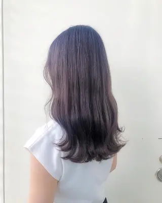 セミロング カラー 韓国🇰🇷レイヤー 映える顔周り🩷のヘアスタイル