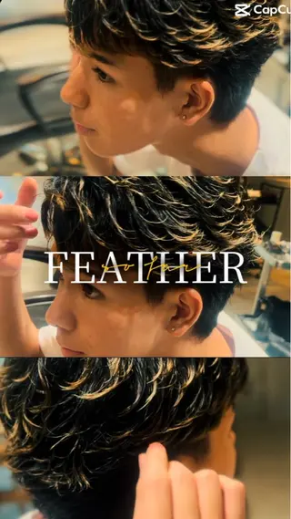 ショート パーマ メンズ HANGOUT ／久富のヘアスタイル