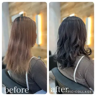 ロング Aguhair milo森山知幸のヘアスタイル