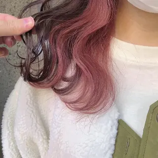 ミディアム カラー ヘアアレンジ TOMONA👑 GiseL梅田店のヘアスタイル