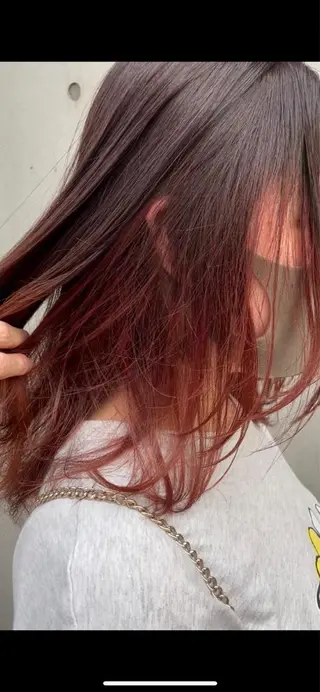 ミディアム カラー 國井 廉のヘアスタイル