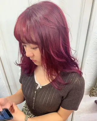 セミロング カラー ピンクベージュ/新潟 万代/高橋桃葉🍑のヘアスタイル