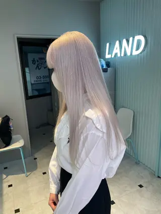 ロング ブリーチ✖️ 縮毛LANDのヘアスタイル