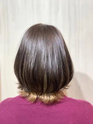 ミディアム カラー ヘアアレンジ ⭐️柏木皇気ブリーチ ムラ修正/他店直しのヘアスタイル