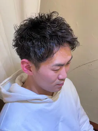 ショート パーマ メンズ メンズ特化/パーマ指 名No.1/百瀬太郎のヘアスタイル