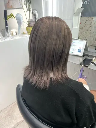 ミディアム カラー ONYX 表参道所属・表参道/ハイライト 髪質改善ストレートのヘアスタイル