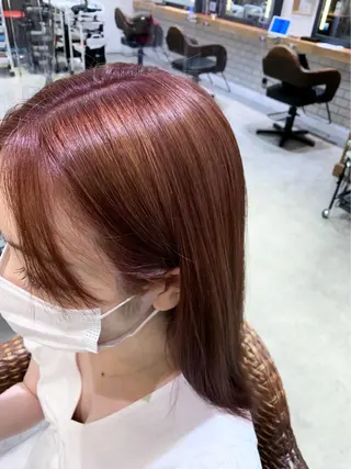 ミディアム 髪質改善/縮毛矯正 艶カラー/珠聡のヘアスタイル
