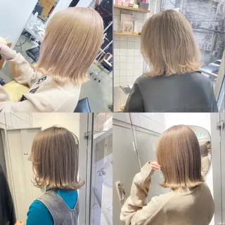 ミディアム カラー SALOWIN新宿三丁目【サロウィン】所属・レイヤー🔶髪質改善 🔶透明感カラー青木のヘアスタイル