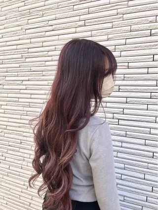 ロング カラー 新規モデル🦋 千田りえのヘアスタイル