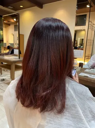 ロング カラー 大橋 風花のヘアスタイル