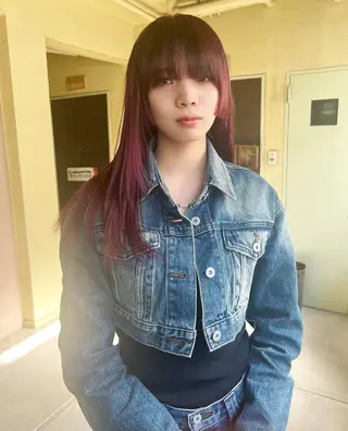 ロング カラー ハッシュカット🐈 韓国レイヤー/ののかのヘアスタイル