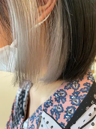 ショート カラー ボブ/インナーカラー /眉毛/Miyuのヘアスタイル