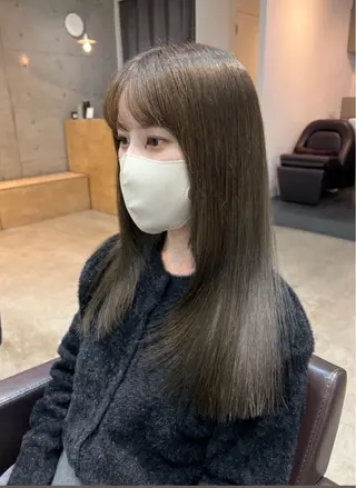 セミロング デジタルパーマ/ 艶カラー/神野楓のヘアスタイル