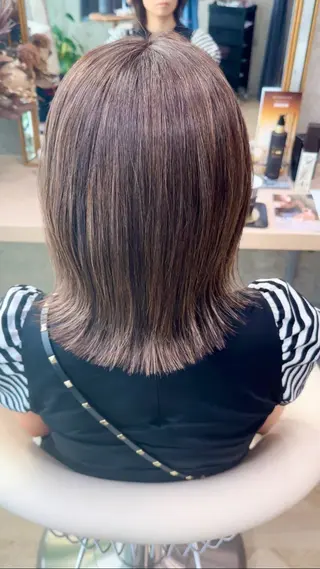ミディアム カラー Litmus hair salon所属・二子玉川/脱白髪染 /髪質改善/ソーエンのヘアスタイル