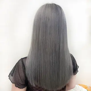 セミロング カラー ヘアアレンジ 💕上野美容師☁ ブリーチ💖サワのヘアスタイル