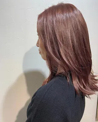 セミロング カラー ♡ma ki♡のヘアスタイル