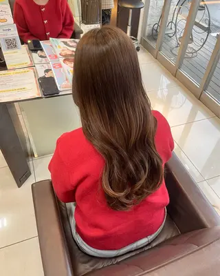 セミロング カラー 🤎韓国ヘア ベージュ まゆか🤎のヘアスタイル