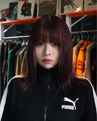 ミディアム カラー レイヤーカット /ハイトーンchaoのヘアスタイル