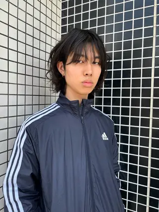 ミディアム パーマ メンズ みつけ／メンズカット メンズパーマ🦔のヘアスタイル