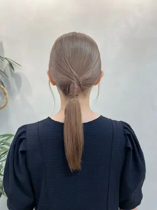 ミディアム カラー FILMS 綾菜のヘアスタイル