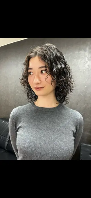 ミディアム パーマ nono/パーマ /顔まわりカット🐈のヘアスタイル