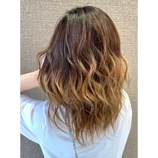 セミロング カラー 清水 亮太/赤み消しカラーのヘアスタイル